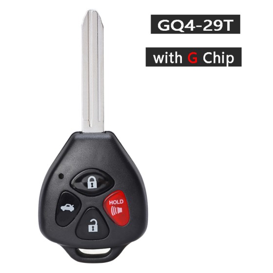 2010-2014 Toyota / 4-Button Remote G Chip Head Key / GQ4-29T / (AFTERMARKET)